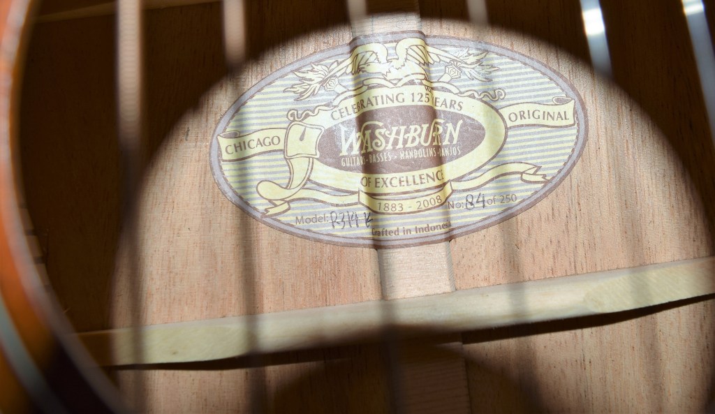 Washburn Parlor Guitar, John Holland guitars, Sydney Inner West guitar lessons